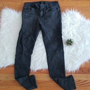 Jackson Moto Black Skinny Jeans